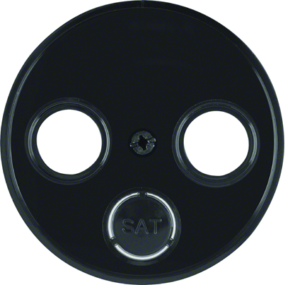 Plate for 2 and 3-out antenna socket - BLACK GLOSS