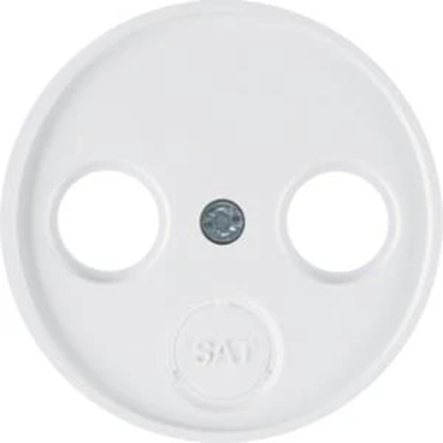 Plate for 2 and 3-out antenna socket - WHITE GLOSS