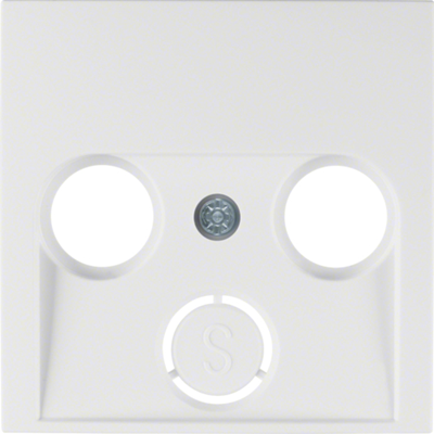 Plate for 2 and 3-out antenna socket - White mat