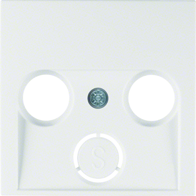 Plate for 2 and 3-out antenna socket - White mat