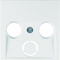 Plate for 2 and 3-out antenna socket - White mat