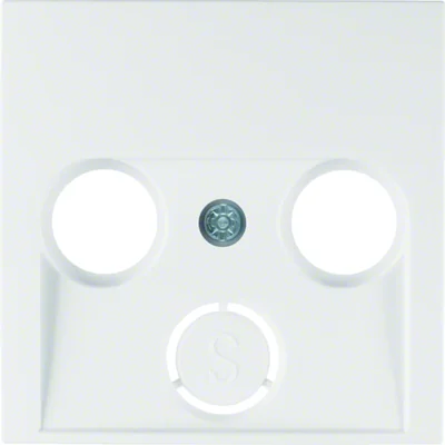 Plate for 2 and 3-out antenna socket - White mat