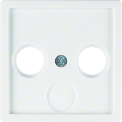 Plate for 2 and 3-out antenna socket - WHITE VELVET