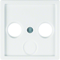 Plate for 2 and 3-out antenna socket - WHITE VELVET