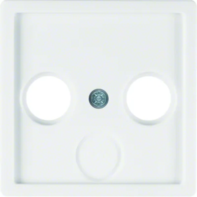 Plate for 2 and 3-out antenna socket - WHITE VELVET