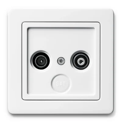 Plate for 2 and 3-out antenna socket - WHITE VELVET