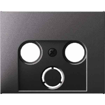 Plate for 2 and 3-output RTV antenna socket - Anthracite mat