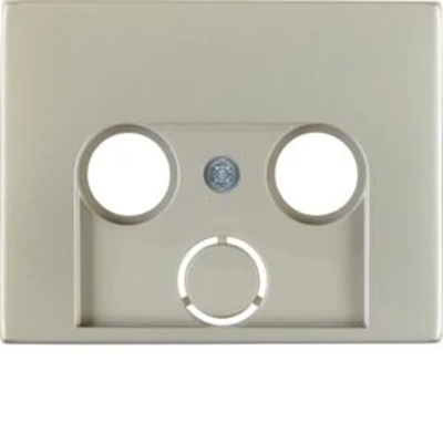 Plate for 2 and 3-output RTV antenna socket - Stainless steel