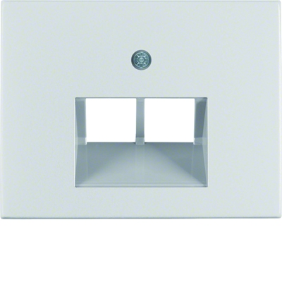 Plate for UAE double connection socket (telephone, computer) - Aluminum