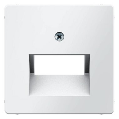 Plate for UAE double connection socket (telephone, computer) - White velvet