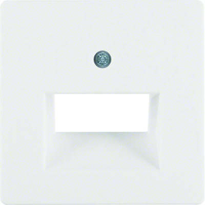 Plate for UAE double connection socket (telephone, computer) - White velvet