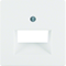 Plate for UAE double connection socket (telephone, computer) - White velvet