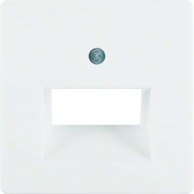 Plate for UAE double connection socket (telephone, computer) - White velvet