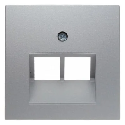 Plate for UAE double (telephone, computer) connection socket aluminum mat