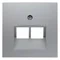 Plate for UAE double (telephone, computer) connection socket aluminum mat