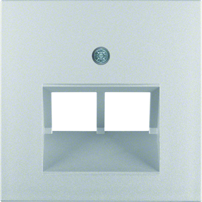 Plate for UAE double (telephone, computer) connection socket aluminum mat