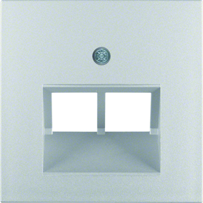 Plate for UAE double (telephone, computer) connection socket aluminum mat