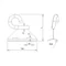 Plate hook for a round post, hot-dip galvanized