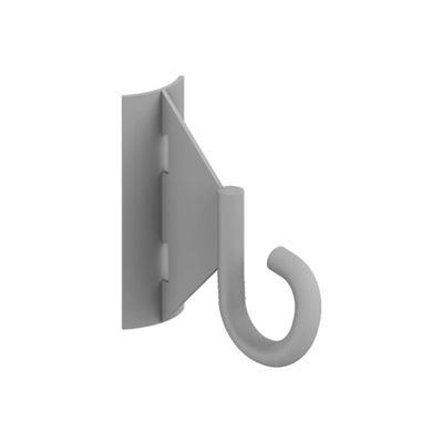 Plate hook for a round post, hot-dip galvanized
