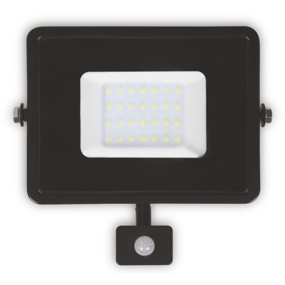 PLATI LED floodlight with sensor 30W 2400lm IP65 WW black