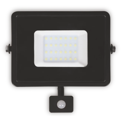 PLATI LED floodlight with sensor 30W 2500lm IP65 CW black
