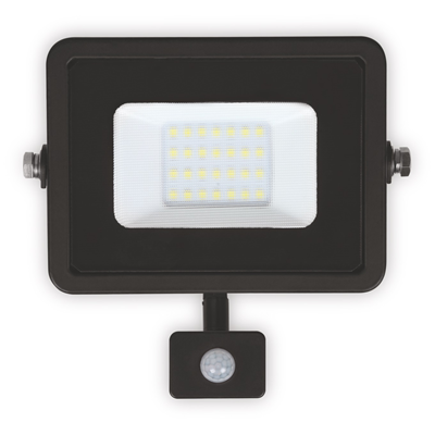 PLATI LED-Fluter mit Sensor 20W 1400lm IP65 WW schwarz