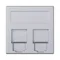 Platine S500 2x RJ mit Abdeckungen ADC KRONE HK Aluminium