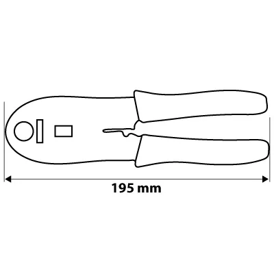 Pliers for telephone terminals 4P, 6P, 8P