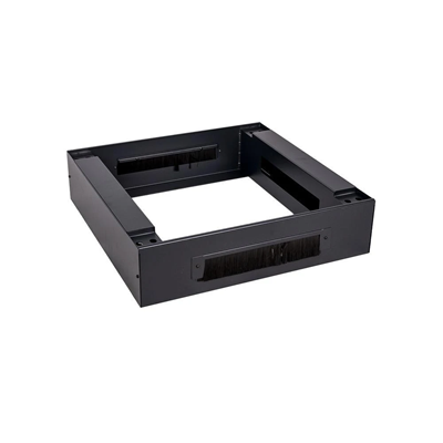 Plinth with brush opening 600x600x100mm black