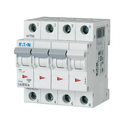 PLSM-C16/3N-MW Overcurrent circuit breaker 10kA, In=16A, C characteristic, 3+N poles. PLSM series