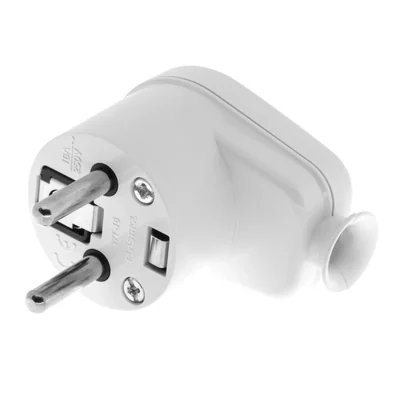 Plug, angled, 2p+Z, 16A, 250V, WT-16, white