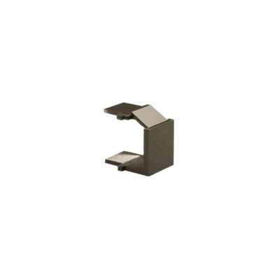 Plug hole cover for RJ45/RJ12 plug for data communication socket cover, matt bronze (metallic)