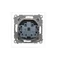 Plug socket for IP44 version with frame seal (module) 230V brown matt metallic