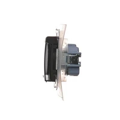 Plug socket for IP44 version with frame seal (module) 230V brown matt metallic
