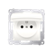 Plug socket for IP44 version with shutters and frame gasket (module) 16A 250V cream