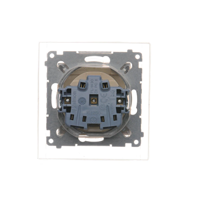 Plug socket for IP44 version with shutters and frame gasket (module) 16A 250V cream