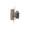 Plug socket for IP44 version with shutters and frame gasket (module) 16A 250V cream