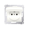 Plug socket for IP44 version with shutters and frame gasket (module) 16A 250V cream