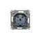 Plug socket for IP44 version with shutters and frame gasket (module) 16A 250V transparent cover anthracite (metallic)