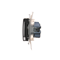 Plug socket for IP44 version with shutters and frame gasket (module) 16A 250V transparent cover anthracite (metallic)