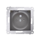 Plug socket for IP44 version with shutters and frame gasket (module) 16A 250V transparent cover anthracite (metallic)