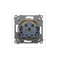 Plug socket for IP44 version with shutters and frame gasket (module) 16A 250V transparent cover cream