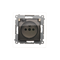 Plug socket for IP44 version with shutters and frame gasket (module) 16A 250V transparent flap gold (metallic)
