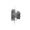 Plug socket for IP44 version with shutters and frame gasket (module) 16A 250V transparent flap silver (metallic)