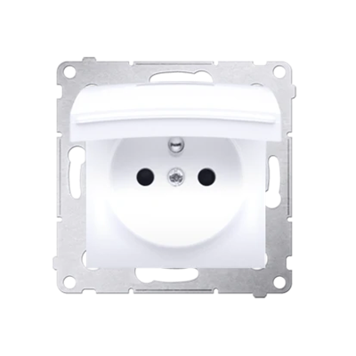 Plug socket for IP44 version with shutters and frame gasket (module) 16A 250V white