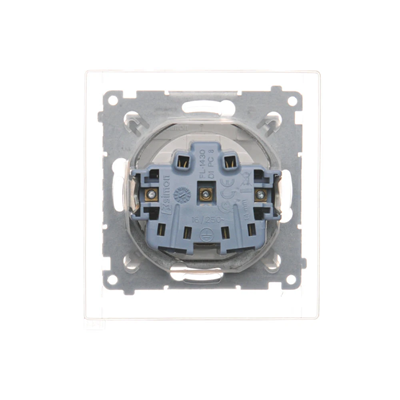 Plug socket for IP44 version with shutters and frame gasket (module) 16A 250V white