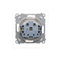 Plug socket for IP44 version with shutters and frame gasket (module) 16A 250V white