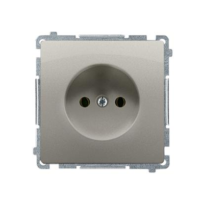 Plug socket (module), 230V, metallic satin