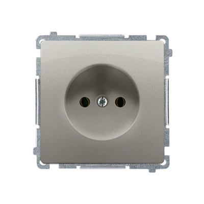 Plug socket (module), 230V, metallic satin