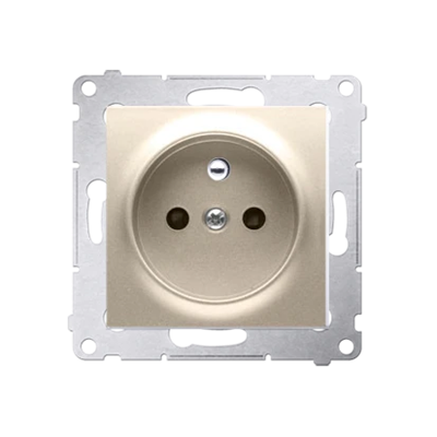 Plug socket with earthing and shutters (module) 16A 230V gold (metallic)